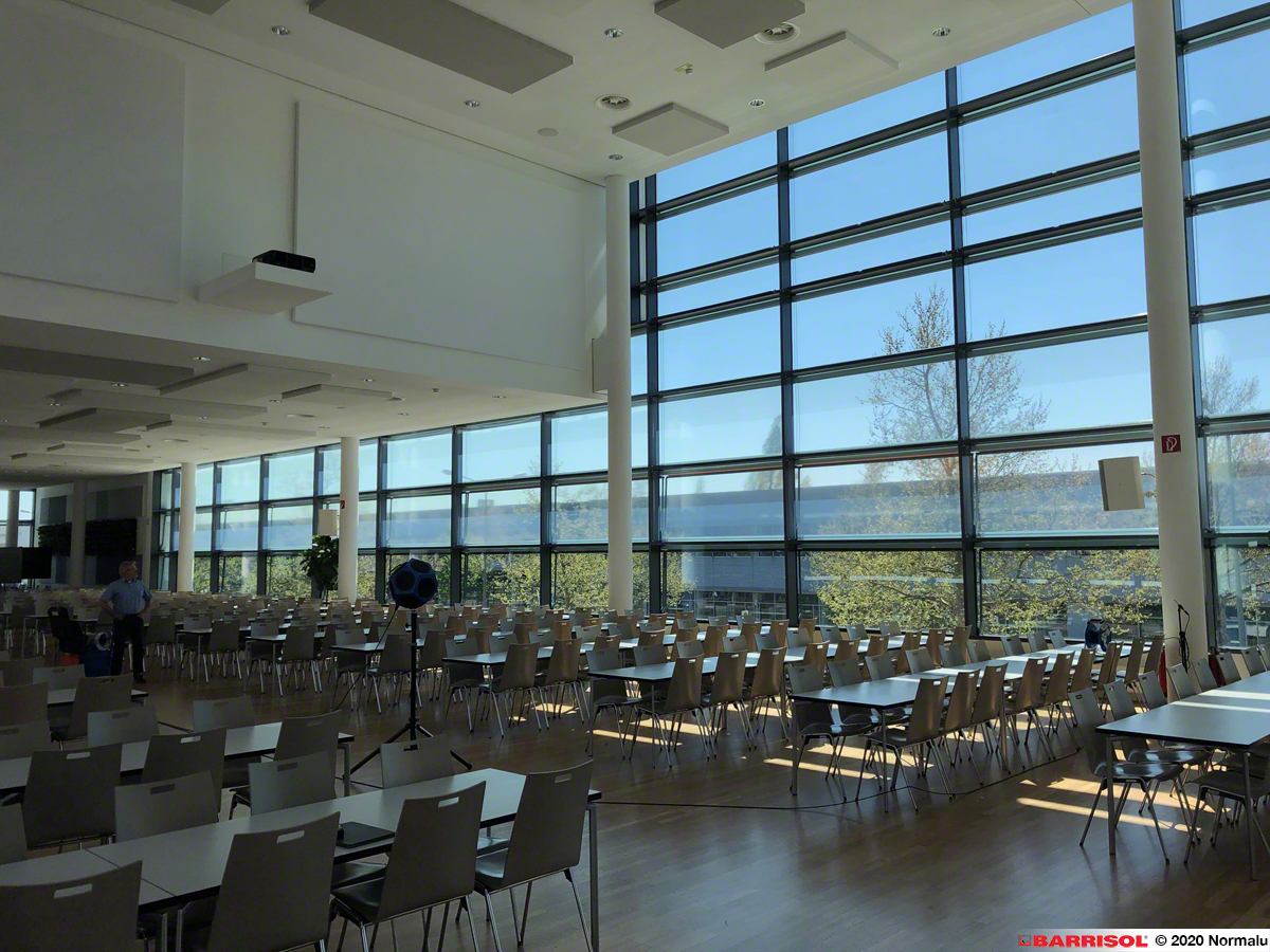 Protection acoustique Microsorber - restaurant Siemens